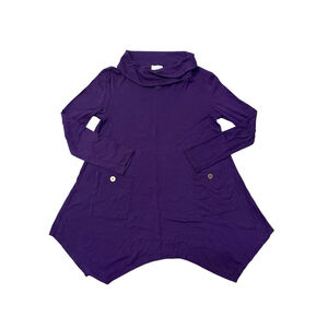 Bulotus High Low Long Sleeve Cowl Neck Size Large Boho‎ Chic